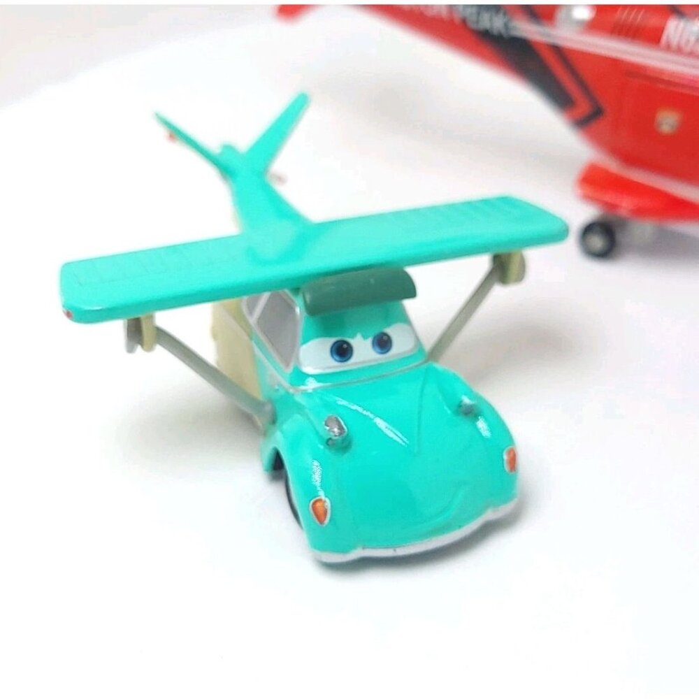 Franz Disney Pixar Planes German AeroCar Airplane Car Combo Mint Green Diecast